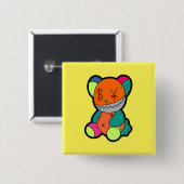 Colorful bear button (Vorne & Hinten)