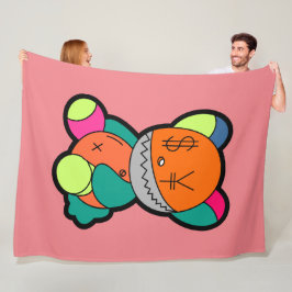Colorful bear fleecedecke