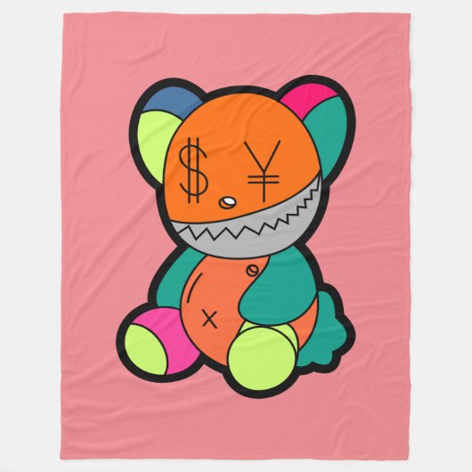 Colorful bear fleecedecke (Vorderseite)