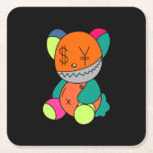 Colorful bear rechteckiger pappuntersetzer (Vorderseite)