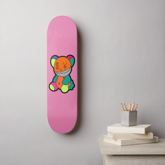 Colorful bear skateboard (Wandkunst)