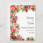 Colorful beautiful country floral Save the Date Einladung (Vorderseite)