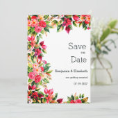 Colorful beautiful country floral Save the Date Einladung (Stehend Vorderseite)