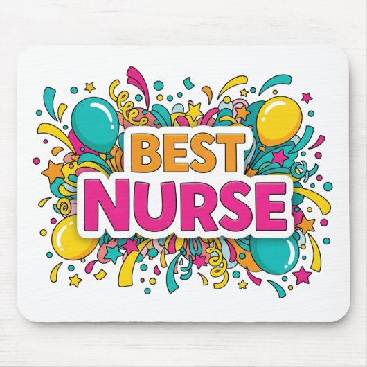 Colorful Best Nurse Desk Mat Mousepad (Vorne)