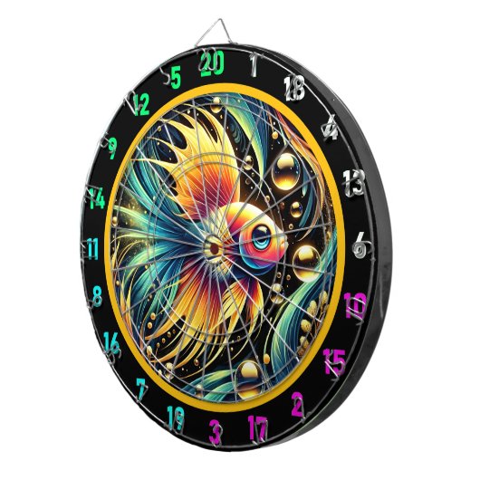 Colorful Betta Dartboard Game Center Dartscheibe (Vorderseite rechts)