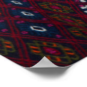 Colorful Bhutan Textiles Poster (Ecke)