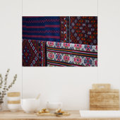Colorful Bhutan Textiles Poster (Küche)