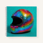 Colorful bike helmet notebook notizblock (Vorderseite)