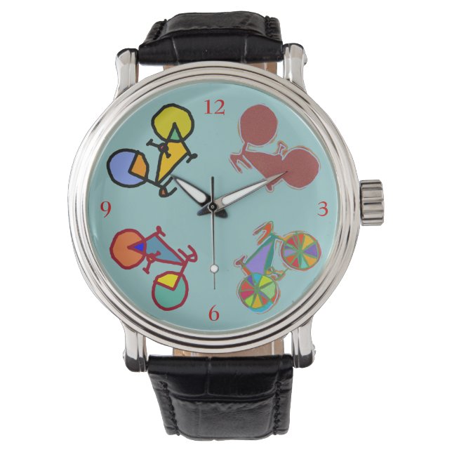 colorful bikes hour armbanduhr (Vorderseite)