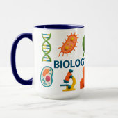 Colorful Biology Science Ceramic Mug Tasse (Links)
