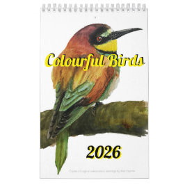 Colorful Birds Calendar 2026 Kalender