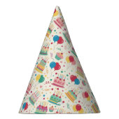 Colorful Birthday Cakes and Balloons Party Hats Partyhütchen (Rechts)