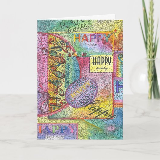 "Colorful" Birthday Card Karte (Vorderseite)