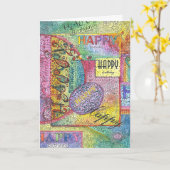 "Colorful" Birthday Card Karte (Gelbe Blume)