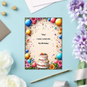 Colorful Birthday Celebration Frame Acryleinladungen (In Situ (Hochzeit))