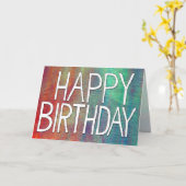Colorful Birthday (Customizable) Karte (Gelbe Blume)