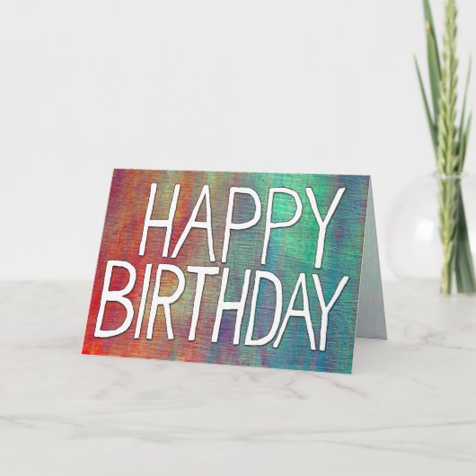 Colorful Birthday (Customizable) Karte (Vorderseite)