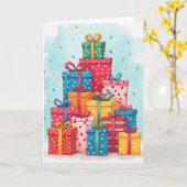 Colorful Birthday Gifts Card Karte (Gelbe Blume)