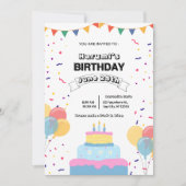 Colorful Birthday Party Invitation Dankeskarte (Vorderseite)
