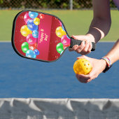 Colorful Birthday Party Pickleball Paddle
