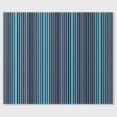 Colorful Black Blue Winter Spring Summer Stripes Geschenkpapier (Flach)