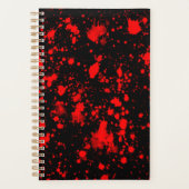 Colorful Black Red Paint Splatter Artistic Splash Planer (Vorderseite)