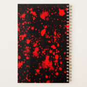 Colorful Black Red Paint Splatter Artistic Splash Planer (Rückseite)