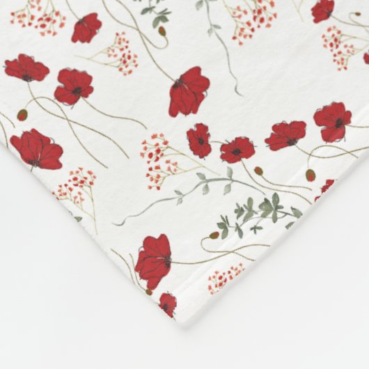 Colorful blanket with white background romantic fleecedecke (Ecke)