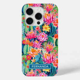 Colorful Blooming Cacti Personalized Case-Mate iPhone Hülle