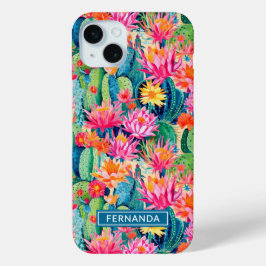 Colorful Blooming Cacti Personalized Case-Mate iPhone Hülle