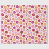 Colorful Blooms Big Pattern Geschenkpapier (Flach)