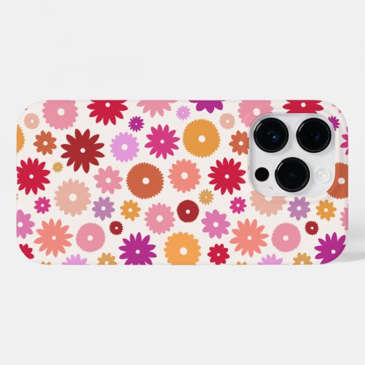 Colorful Blooms Pattern Case-Mate iPhone Hülle (Rückseite (Horizontal))