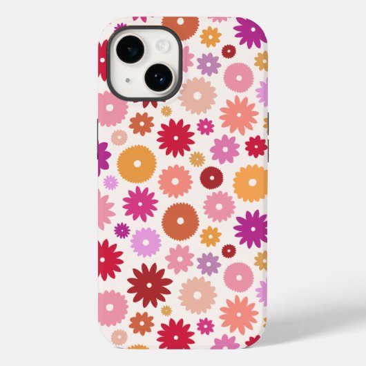 Colorful Blooms Pattern Case-Mate iPhone Hülle (Rückseite)