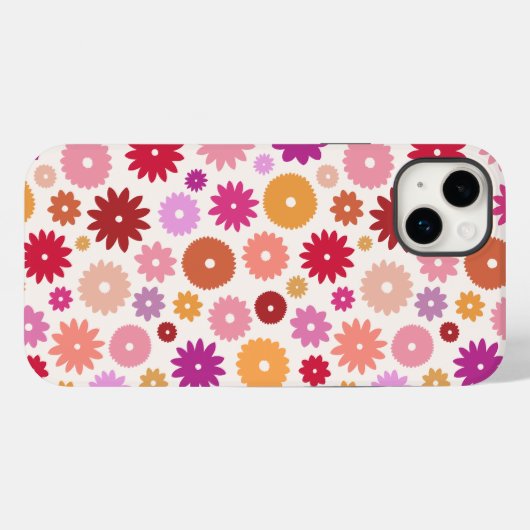Colorful Blooms Pattern Case-Mate iPhone Hülle (Rückseite (Horizontal))