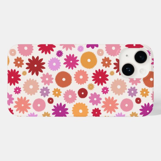 Colorful Blooms Pattern Case-Mate iPhone Hülle (Rückseite (Horizontal))