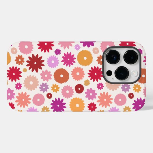 Colorful Blooms Pattern Case-Mate iPhone Hülle (Rückseite (Horizontal))