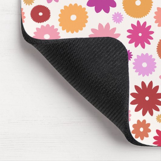 Colorful Blooms Pattern Mousepad (Ecke)