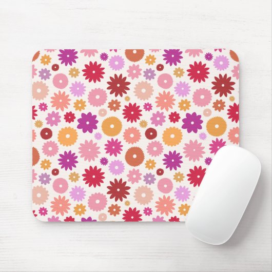 Colorful Blooms Pattern Mousepad (Mit Mouse)