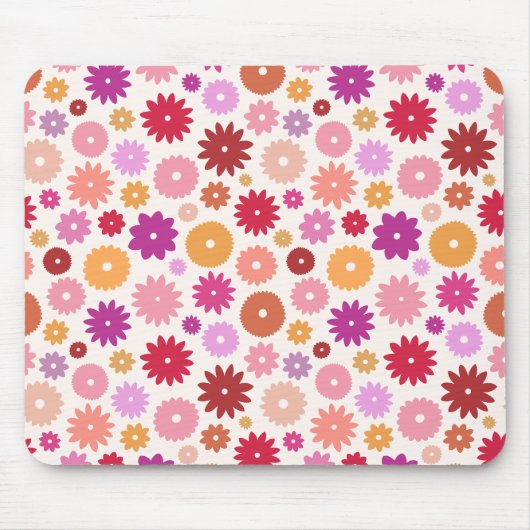 Colorful Blooms Pattern Mousepad (Vorne)