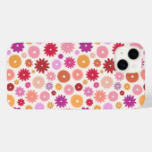 Colorful Blooms Repeat Pattern iPhone Hülle (Rückseite (Horizontal))