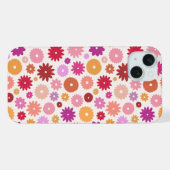 Colorful Blooms Repeat Pattern iPhone Hülle (Rückseite (Horizontal))