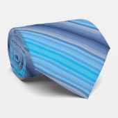 Colorful Blue Winter Spring Summer Diagonal Stripe Krawatte (Gerollt)