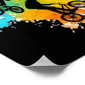 Colorful BMX Bike Boys Poster (Ecke)
