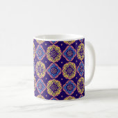 Colorful Boho Chic Mandala Pattern Kaffeetasse (VorderseiteRechts)