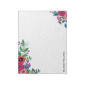 Colorful Boho Floral Bouquets - Name Notizblock (Rotiert)
