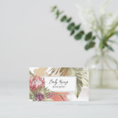 Colorful Boho Floral Visitenkarte (Stehend Vorderseite)