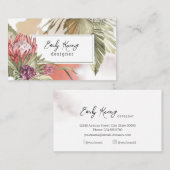Colorful Boho Floral Visitenkarte (Vorne/Hinten)