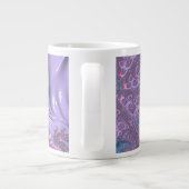 Colorful Boho Hippie Groovy Trippy Pastel Fraktal Jumbo-Tasse (Rückseite)
