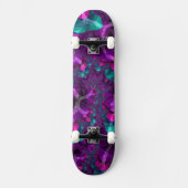 Colorful Boho Hippie Jewel Tone Low Poly Fraktal Skateboard (Vorderseite)