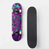 Colorful Boho Hippie Jewel Tone Low Poly Fraktal Skateboard (Vorne)